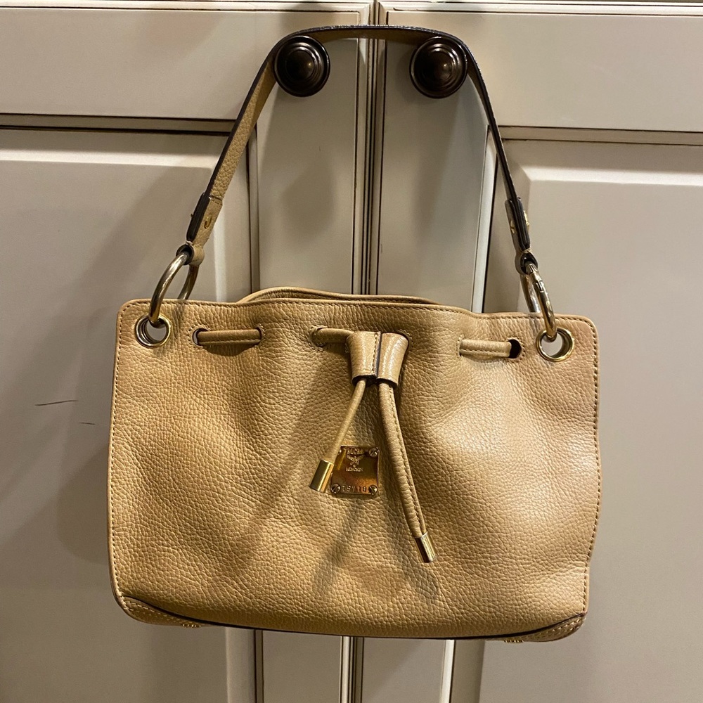 MCM  Tan Leather crossbody  Bag